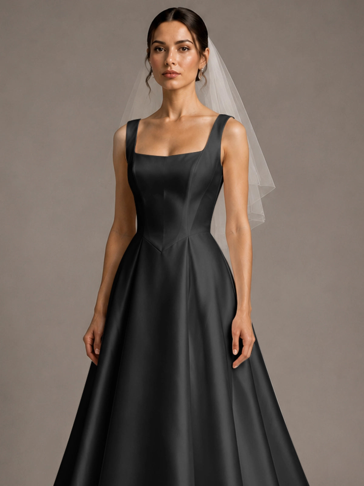 A-line Wedding Dress with Square Neck 