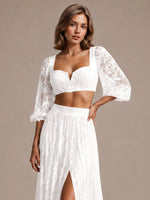 Lace Wedding Dress with Slit 