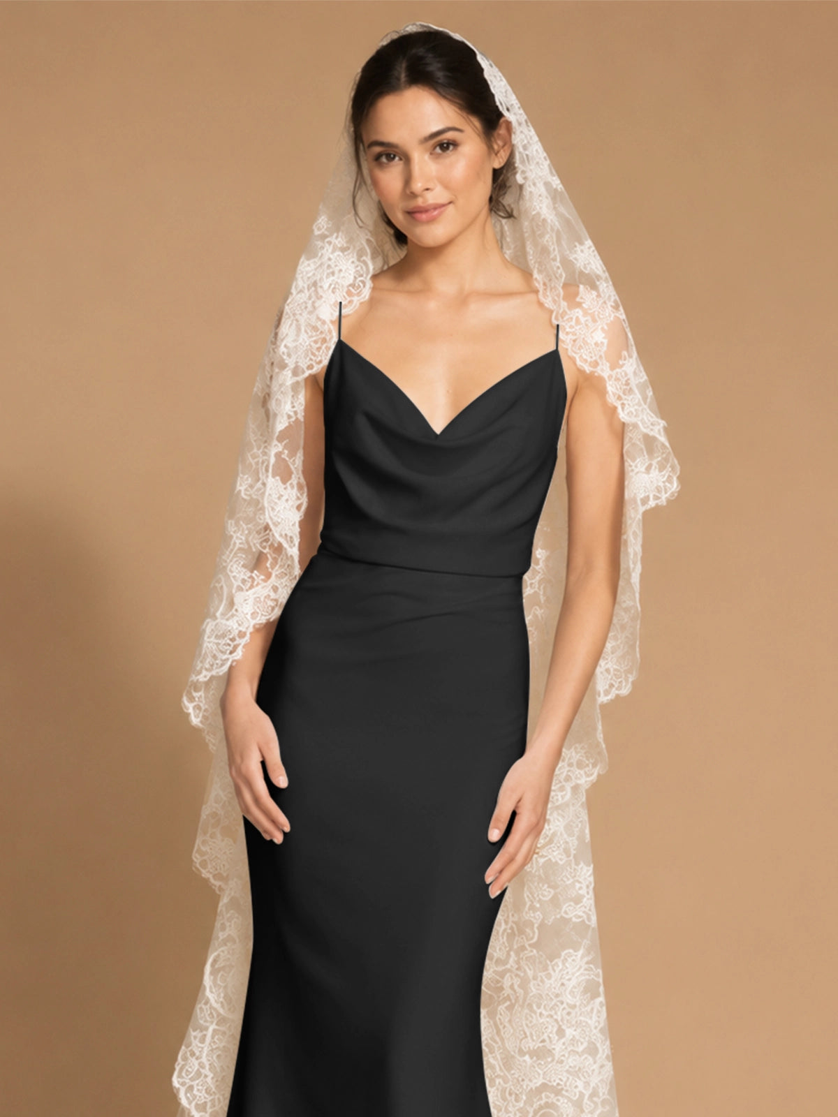 Mermaid Wedding Dress with Cowl Neck 