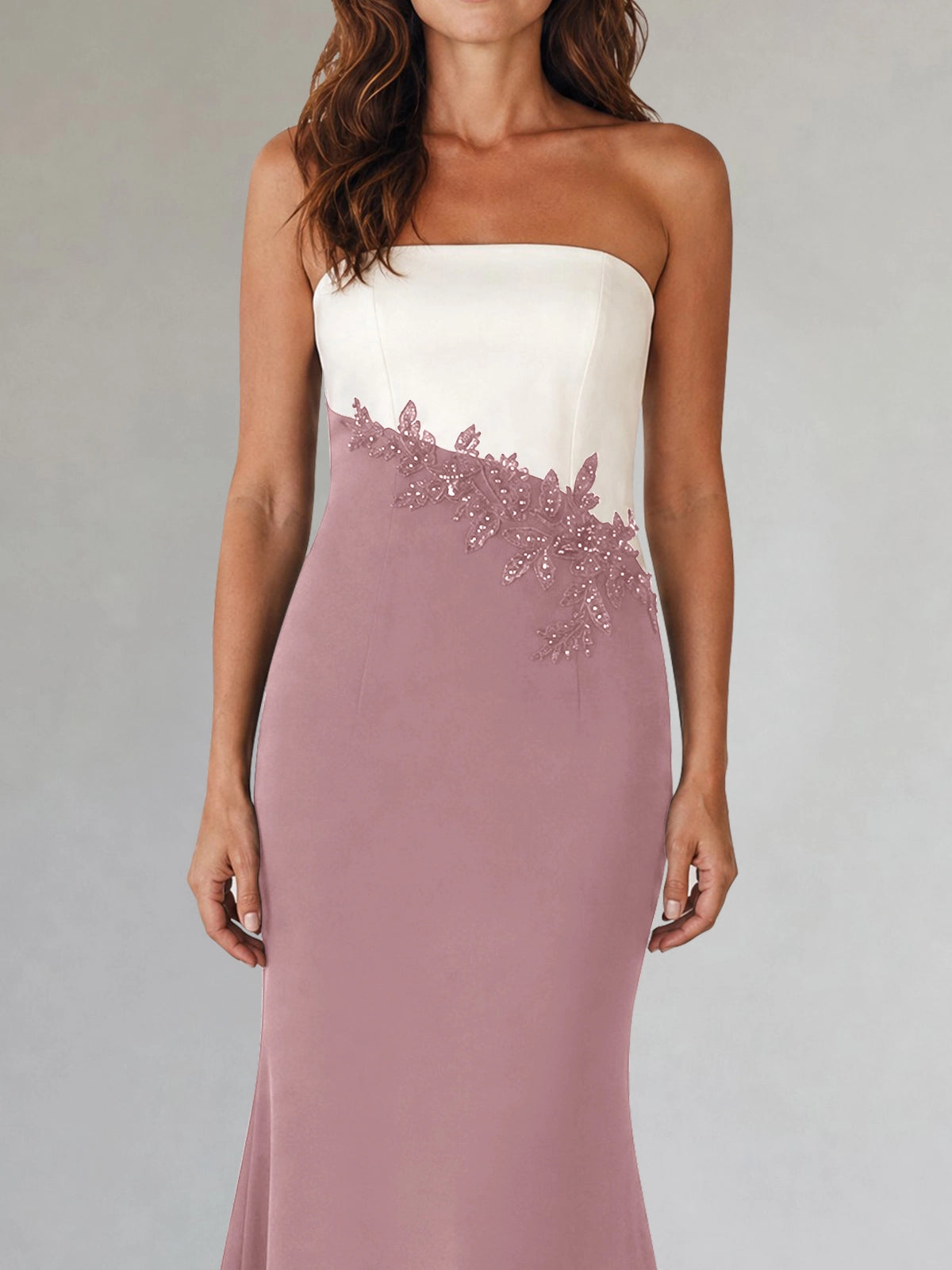 Trumpet Mother of the Bride Dress with Appliques