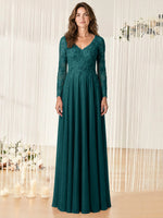 A-line Mother of the Bride Dress with Appliques
