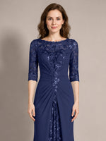 Lace Mother of the Bride Dress with Applique 