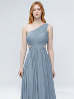 One-Shoulder Side Cut-Out Bridesmaid Dress 