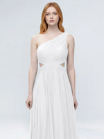 One-Shoulder Side Cut-Out Bridesmaid Dress 