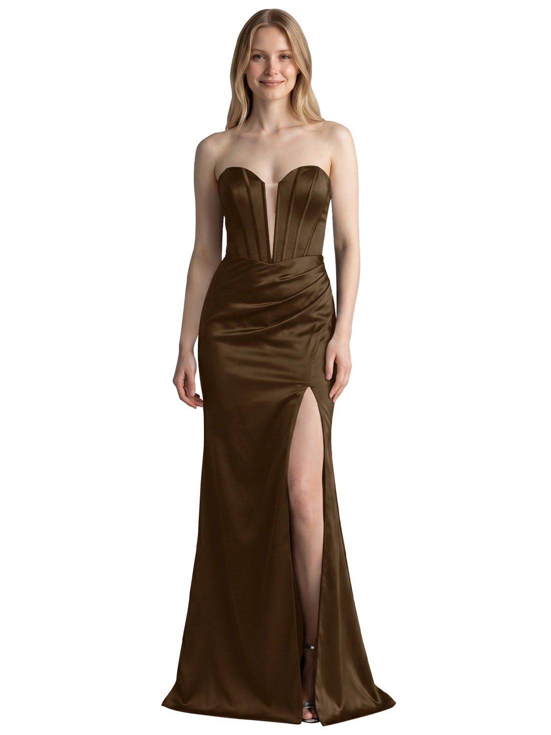 High Slit Sweetheart Prom Dress 