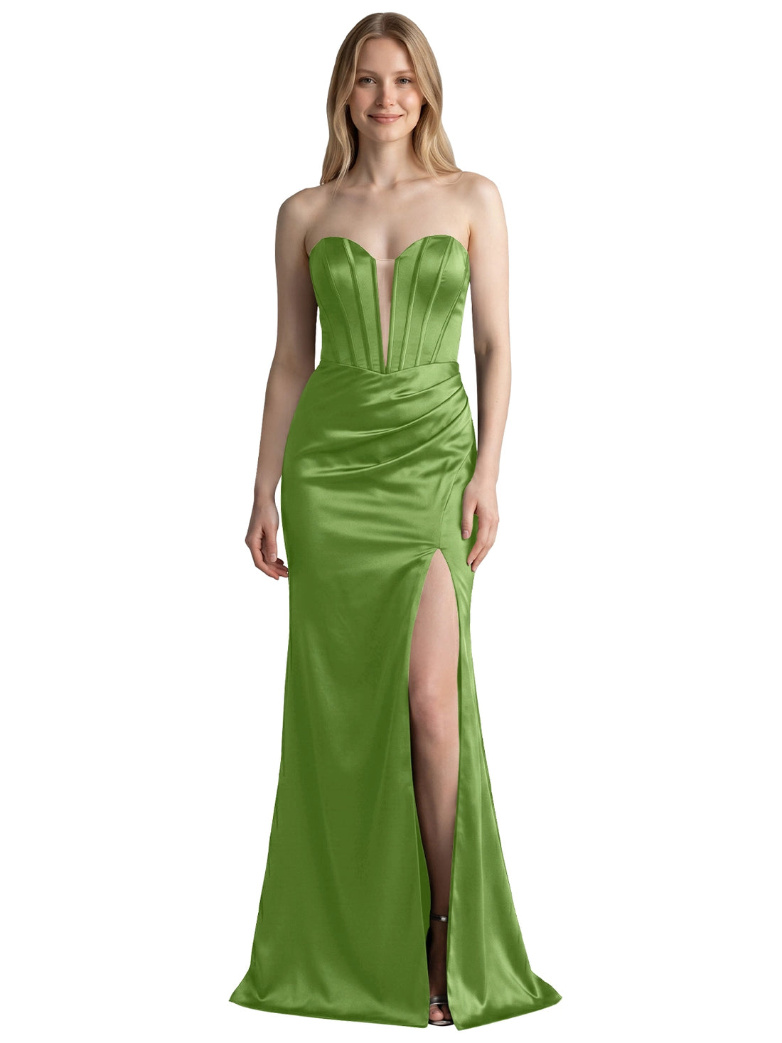 High Slit Sweetheart Prom Dress 