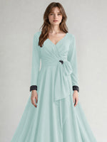 Stretch Satin Mother of the Bride Dress with Crystal