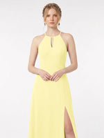 Chiffon Bridesmaid Dress with Halter 
