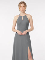 Chiffon Bridesmaid Dress with Halter 