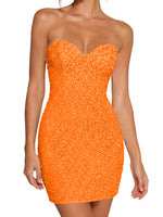 Sparkling Sheath Beading Mini Dress 