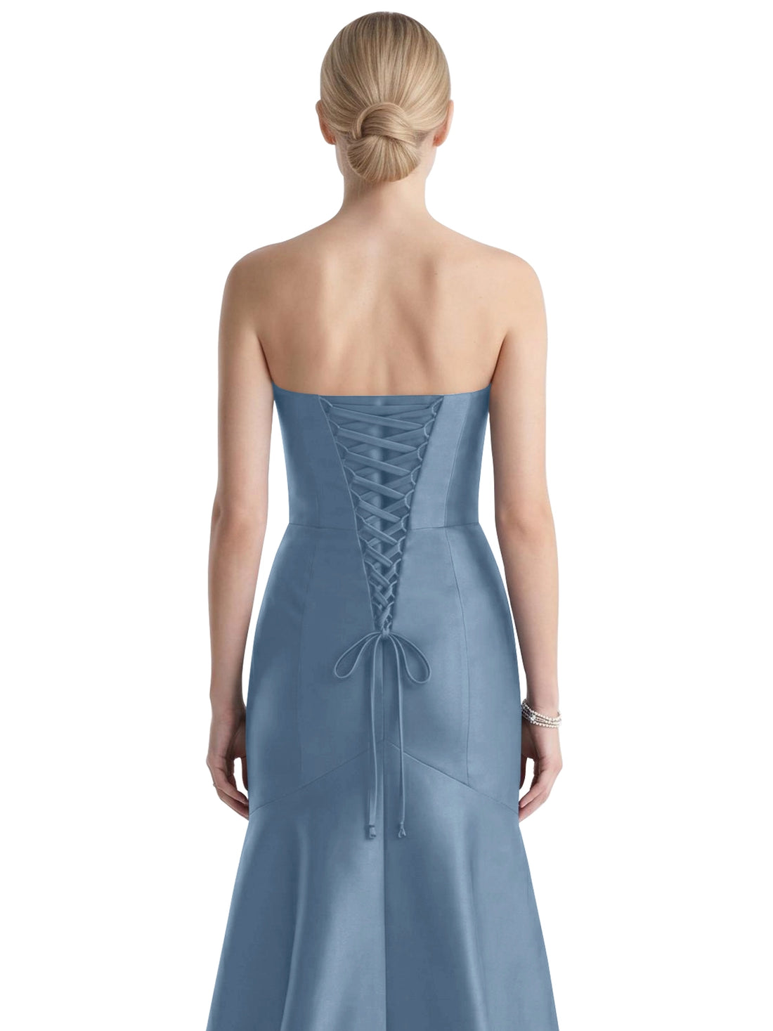 Strapless Ruched Bodice Prom Dress 