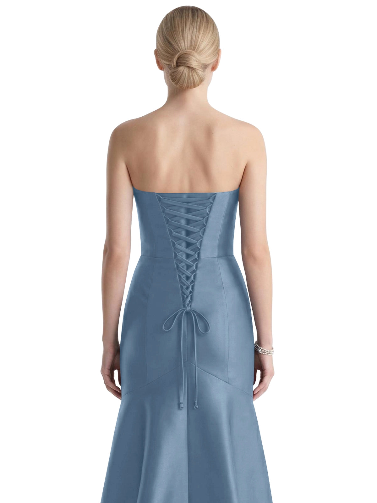 Strapless Ruched Bodice Prom Dress 