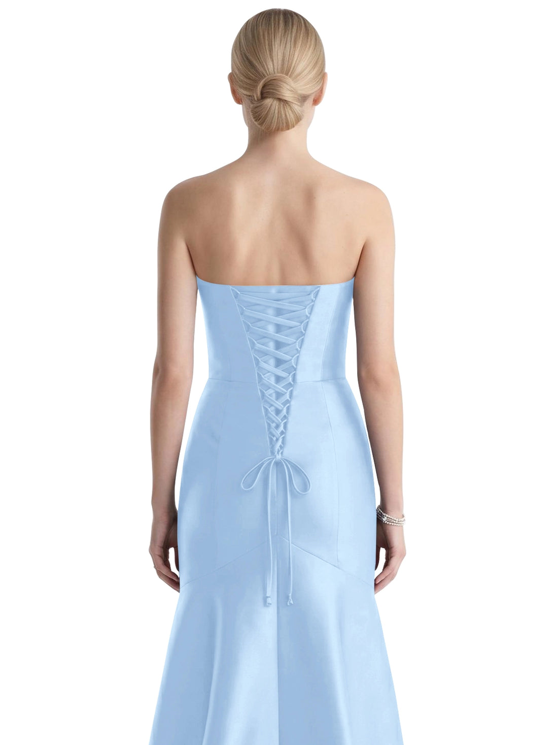 Strapless Ruched Bodice Prom Dress 