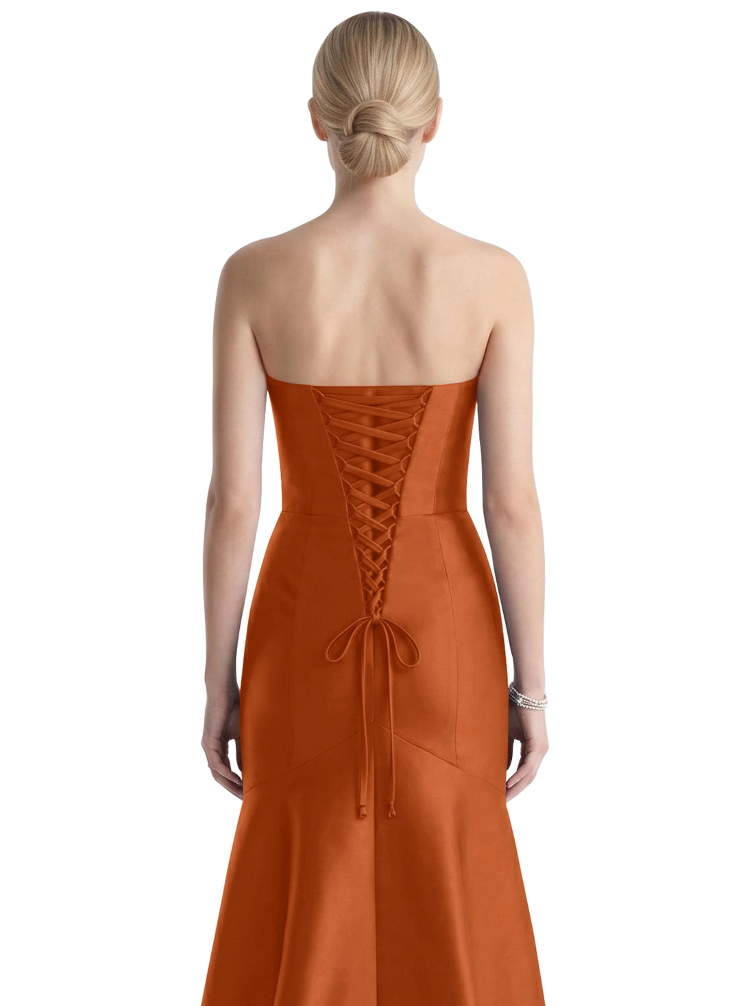 Strapless Ruched Bodice Prom Dress 