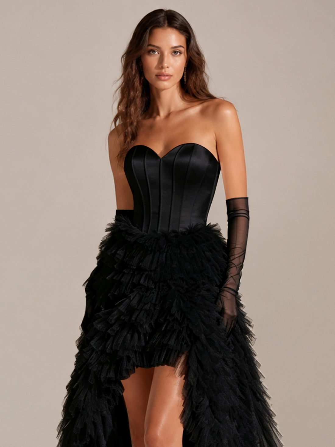 Tulle Wedding Dress with High-Low 