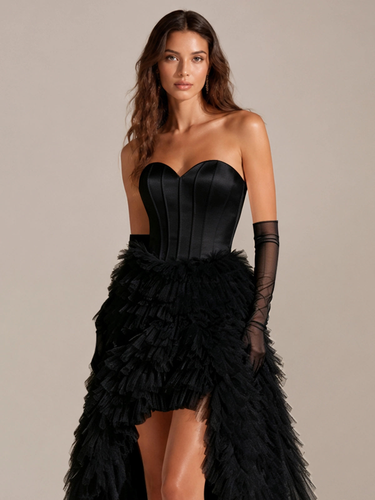 Tulle Wedding Dress with High-Low 