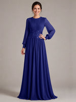 Chiffon Mother of the Bride Dress with Jewel Neckline 