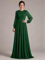 Chiffon Mother of the Bride Dress with Jewel Neckline 