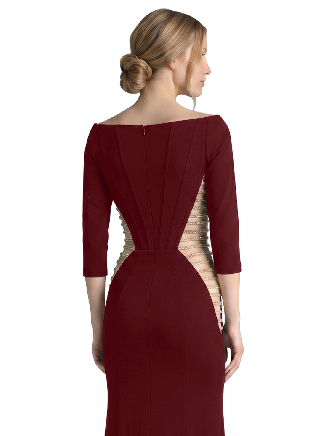 Side Cutout Slit Prom Dress 