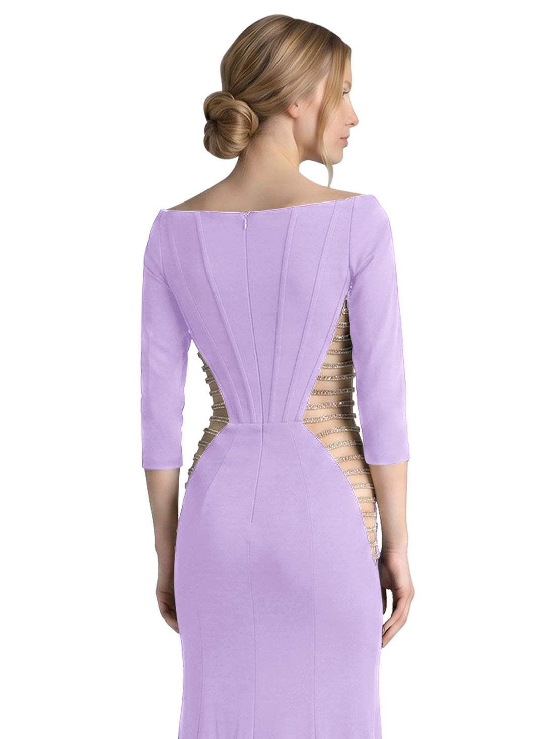 Side Cutout Slit Prom Dress 