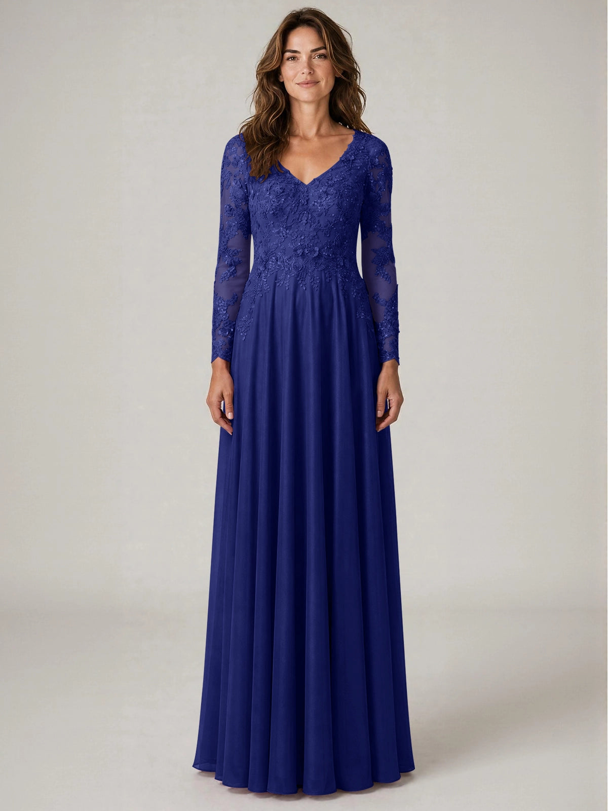 A-line Mother of the Bride Dress with Appliques