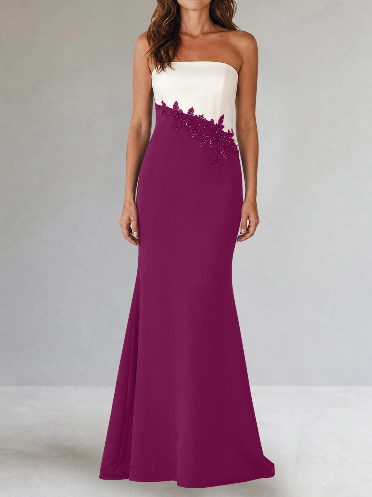Trumpet Mother of the Bride Dress with Appliques