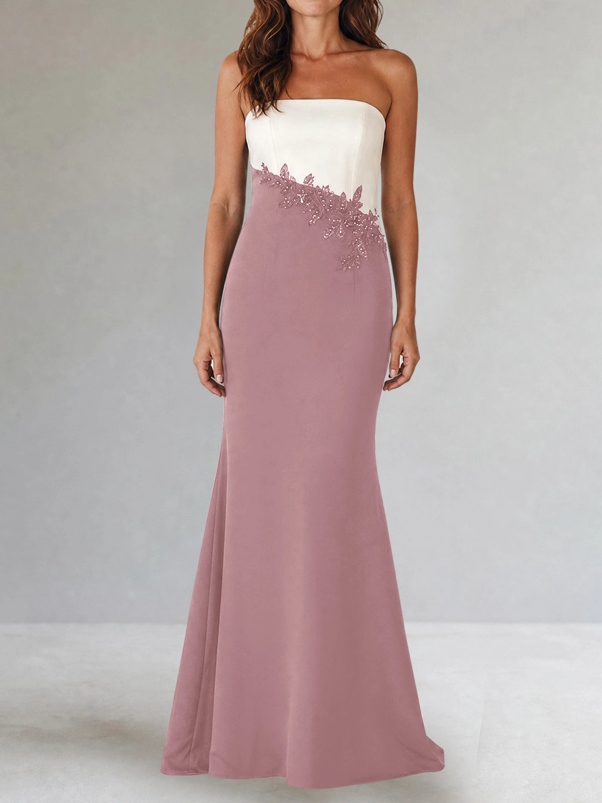 Trumpet Mother of the Bride Dress with Appliques