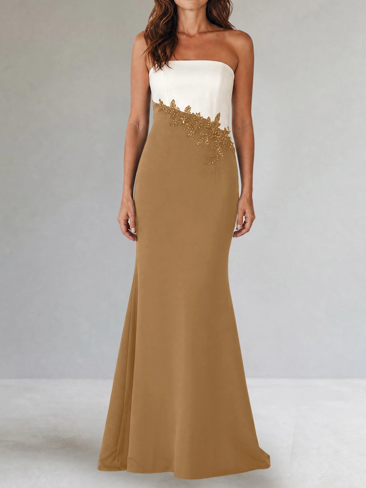 Trumpet Mother of the Bride Dress with Appliques