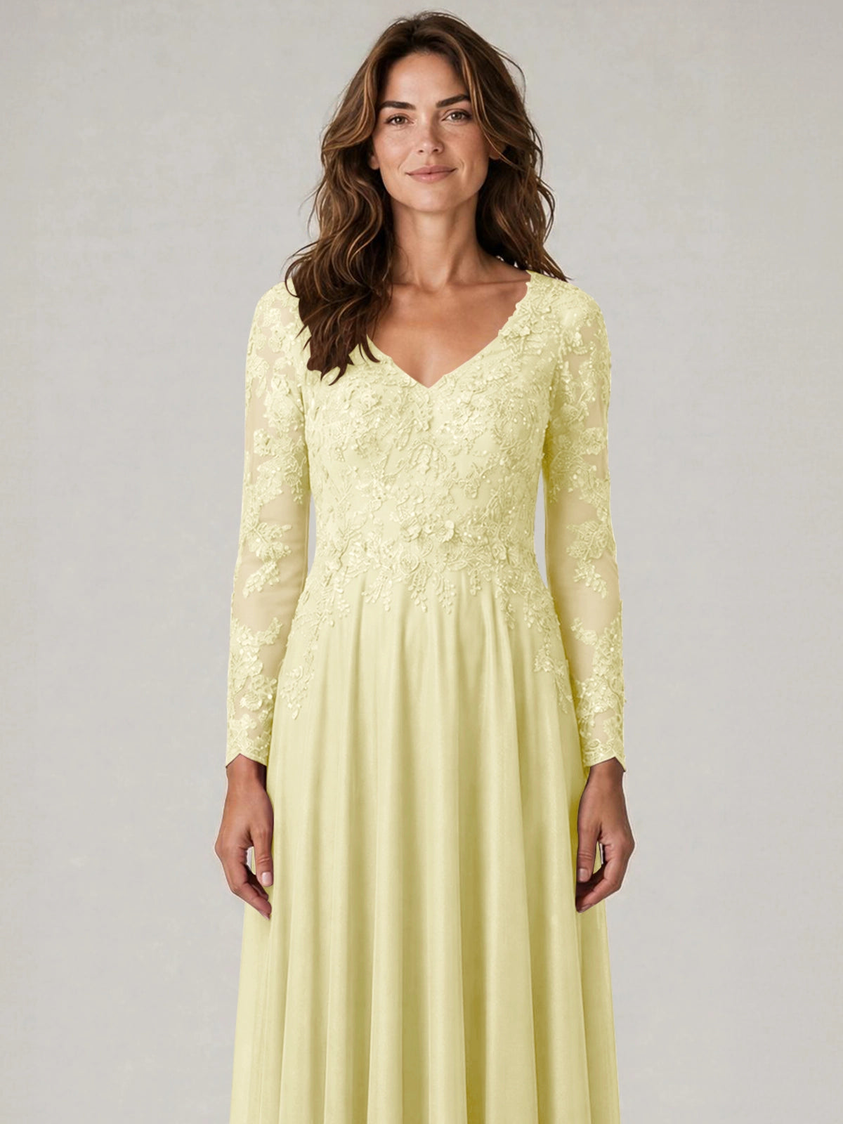 A-line Mother of the Bride Dress with Appliques