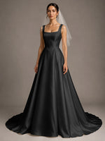 A-line Wedding Dress with Square Neck 