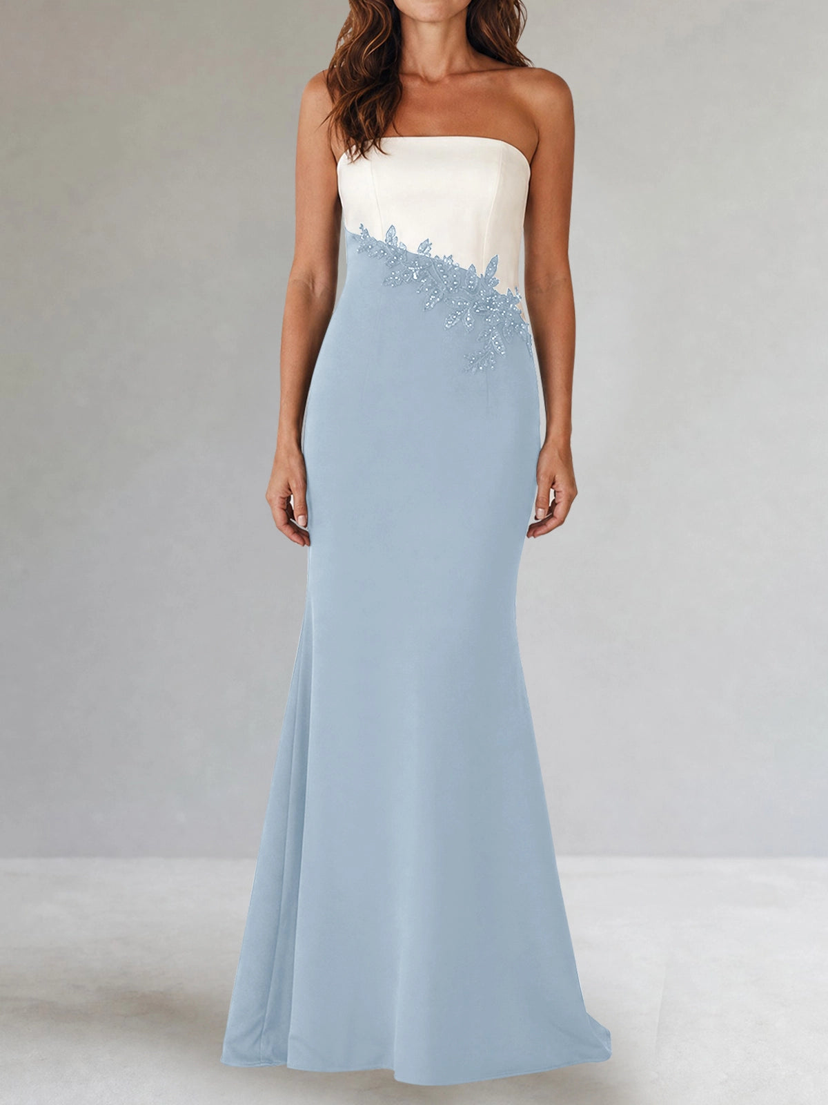 Trumpet Mother of the Bride Dress with Appliques