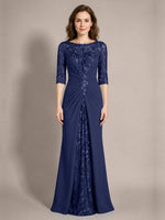 Lace Mother of the Bride Dress with Applique 