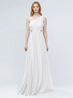 One-Shoulder Side Cut-Out Bridesmaid Dress 