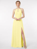 Chiffon Bridesmaid Dress with Halter 