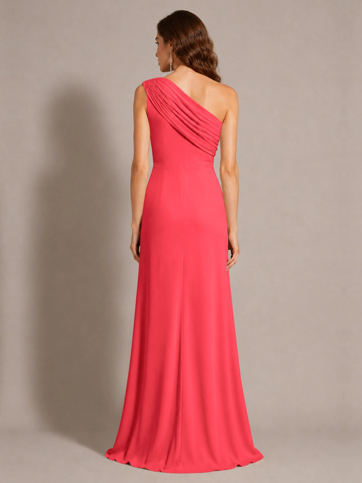 One-Shoulder Prom Dress with Slit