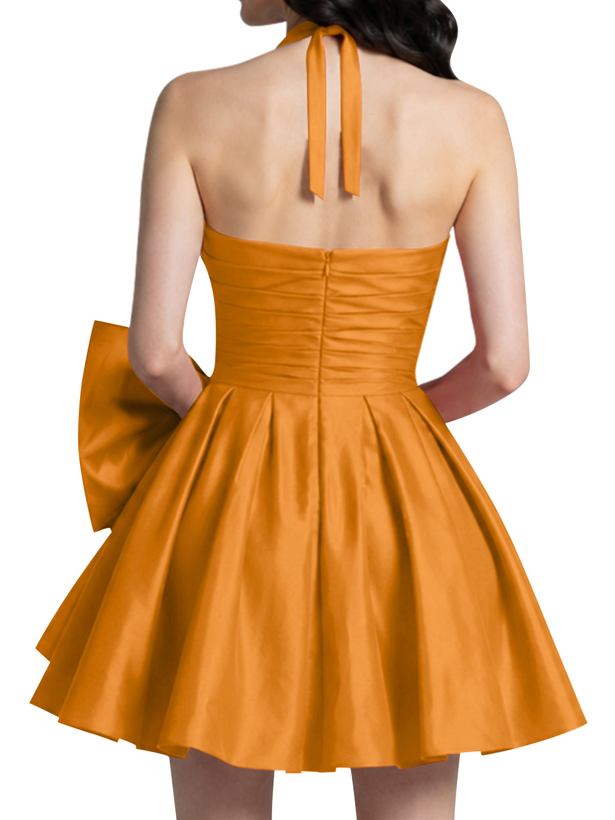 Halter Oversized Bow Mini Dress 