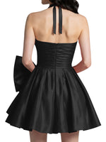 Halter Oversized Bow Mini Dress 
