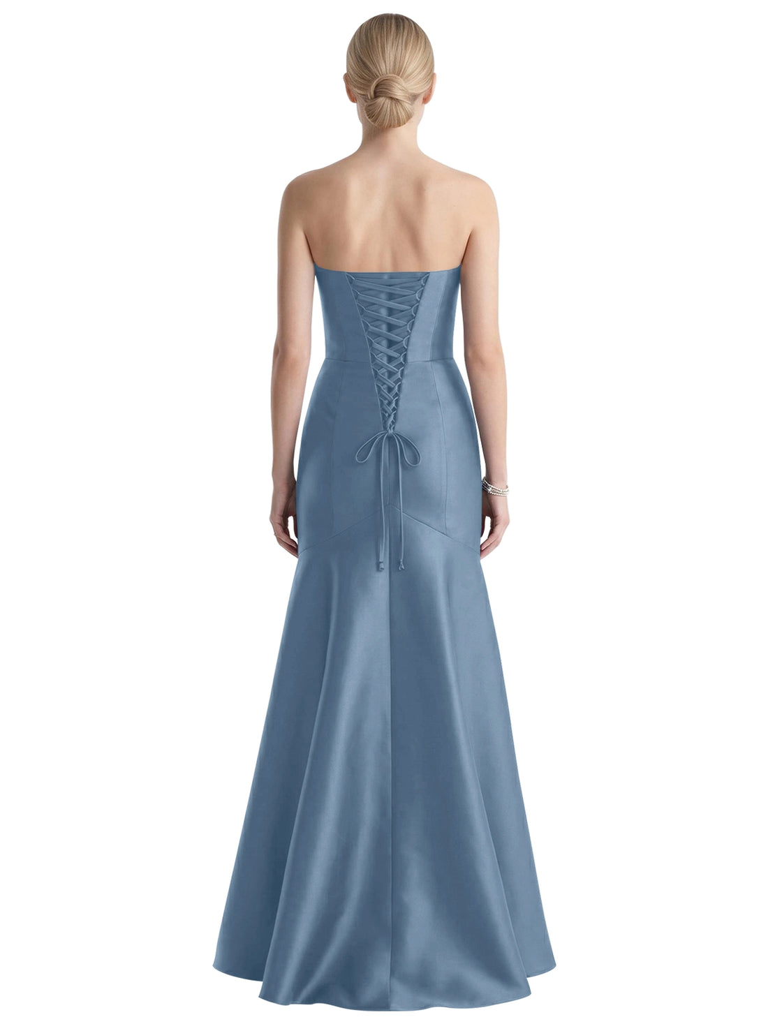 Strapless Ruched Bodice Prom Dress 