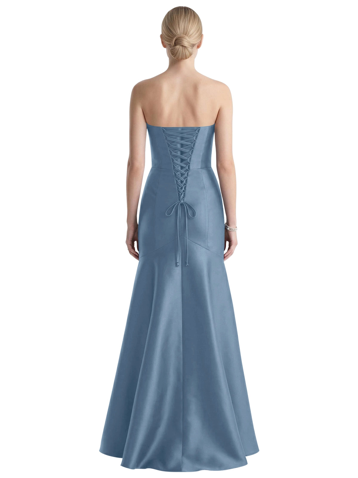 Strapless Ruched Bodice Prom Dress 