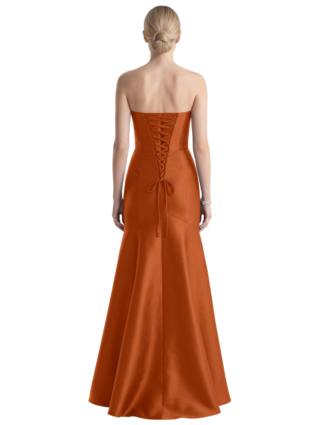 Strapless Ruched Bodice Prom Dress 