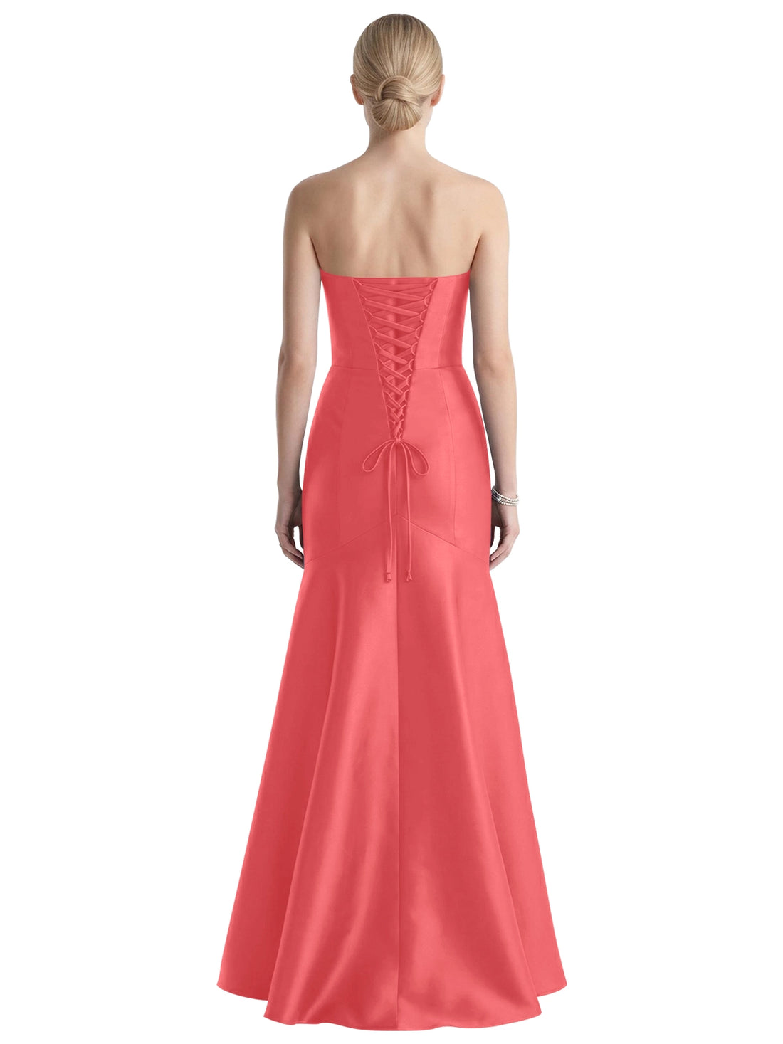 Strapless Ruched Bodice Prom Dress 