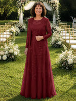 A-line Mother of the Bride Dress with Lace 