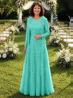 A-line Mother of the Bride Dress with Lace 