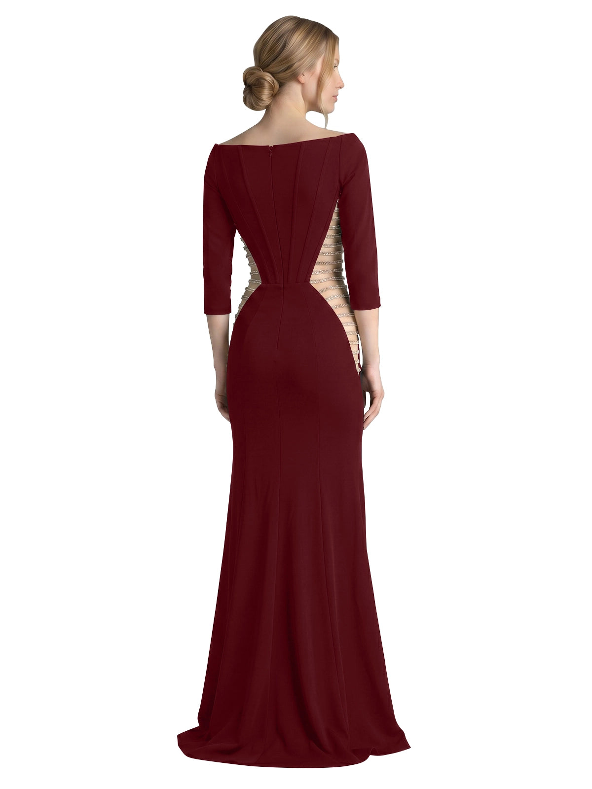 Side Cutout Slit Prom Dress 
