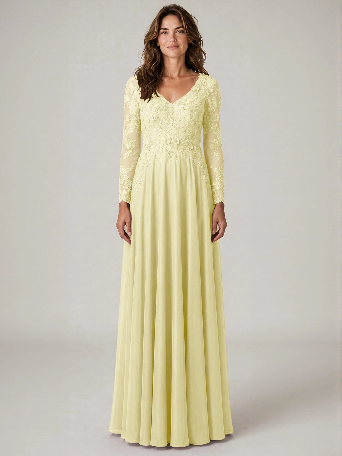 A-line Mother of the Bride Dress with Appliques