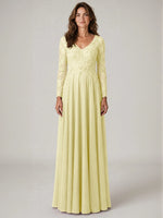 A-line Mother of the Bride Dress with Appliques