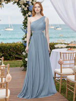 One-Shoulder Side Cut-Out Bridesmaid Dress 