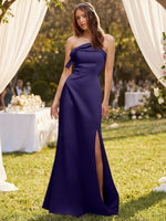 Satin Bow Accent Bridesmaid Dress 