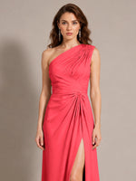 One-Shoulder Prom Dress with Slit
