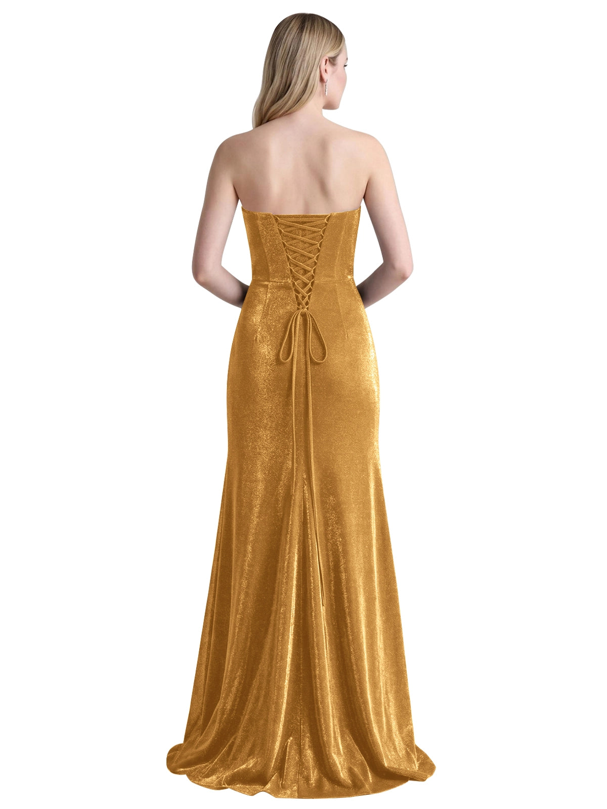 Velvet Prom Dress with Beaded Applique 